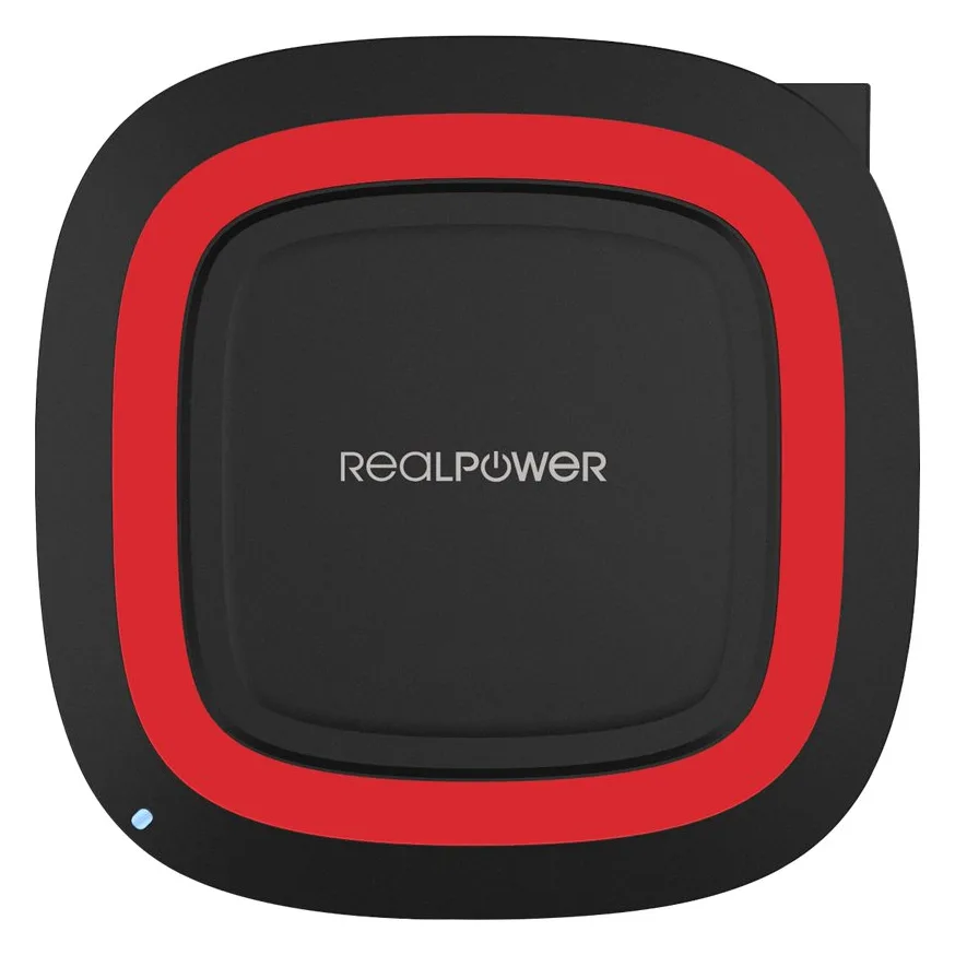 Ultron Realpower FreeCharge-10 - Kabelloses Ladegerät + AC-Netzteil - Schwarz-Rot, Ansicht 3