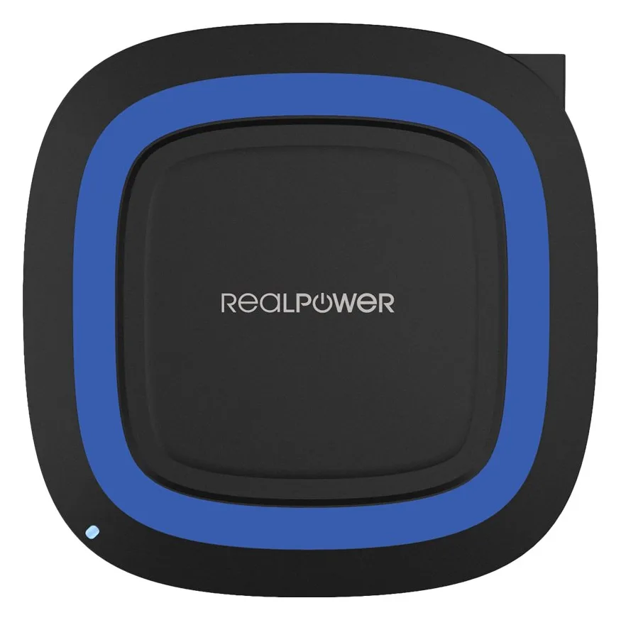 Ultron Realpower FreeCharge-10 - Kabelloses Ladegerät + AC-Netzteil - Schwarz-Blau, Ansicht 3