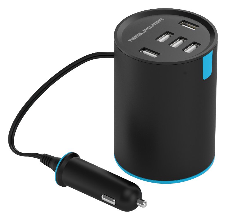 Ultron Realpower Tube 5 - Auto-Netzteil - 10 A - 5 Ausgabeanschlussstellen (USB)
