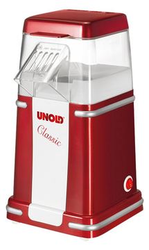 UNOLD 48525 - Popcornmaker - 900 W - Metallic-Rot/Silber/Weiß von LumaTech