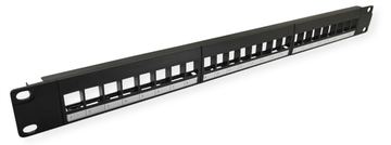 VALUE 19-Keystone-Modulträger 1HE 24 Ports ungeschirmt 3-teilig von LumaTech