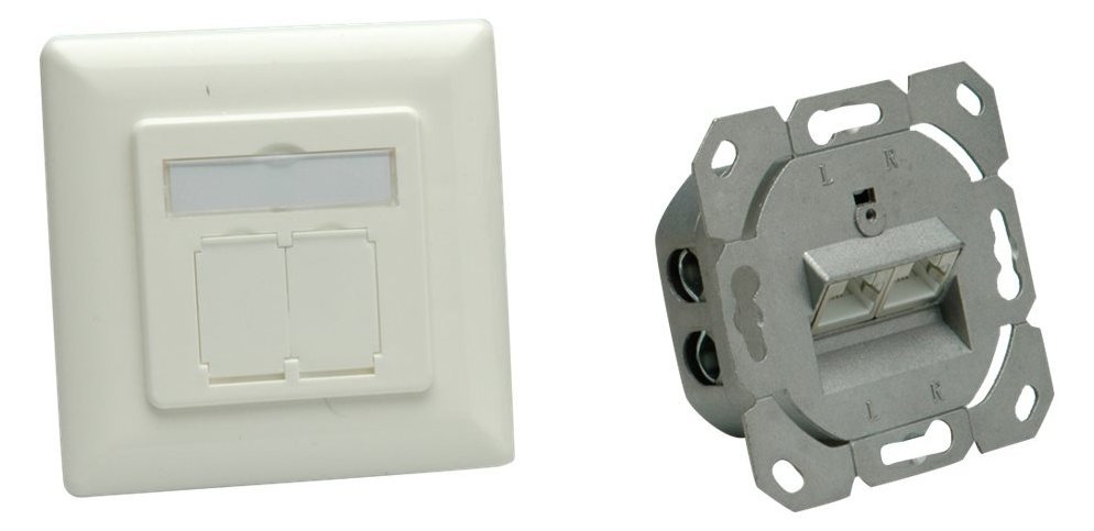 VALUE Dose - Anschlussdose, Unterputz - RJ-45 X 2