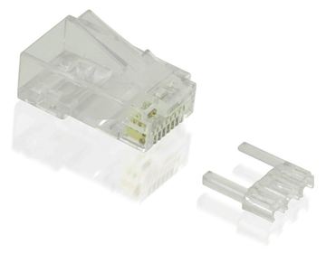 VALUE Netzwerkanschluss - RJ-45 (M) - ungeschirmt - CAT 6e - durchsichtig (Packung mit 100) von LumaTech