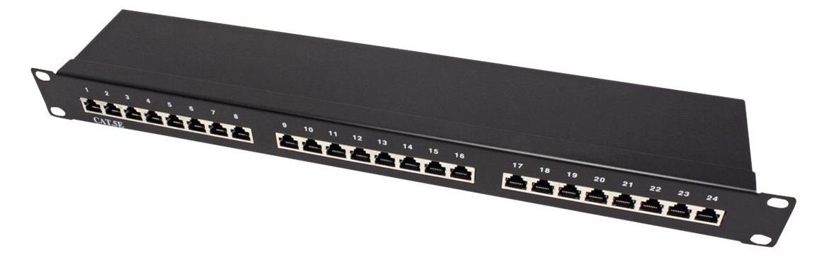 VALUE Patch Panel - CAT 5e - STP - RJ-45 X 24 - Schwarz - 48.3 cm (19)