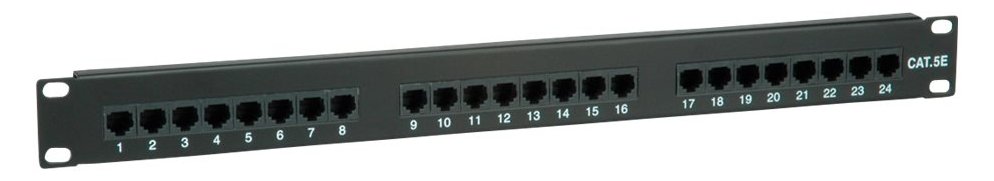 VALUE Patch Panel - CAT 5e - UTP - RJ-45 X 24 - Schwarz - 48.3 cm (19)