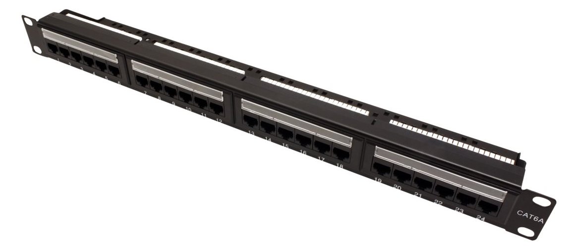 VALUE Patch Panel - Rack montierbar - RJ-45 X 24 - Schwarz - 48.3 cm (19)