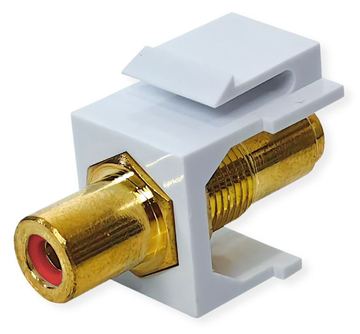 VALUE ROLINE Keystone-Kupplung RCA geschirmt Kunststoff rot von LumaTech