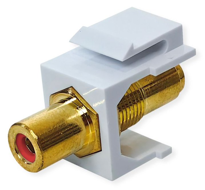 VALUE ROLINE Keystone-Kupplung RCA geschirmt Kunststoff rot