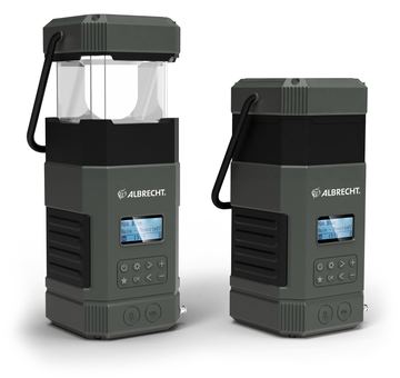 Albrecht DR 114 DAB - Batteriebetriebene Campingleuchte - Schwarz - 80 lm - USB C - Akku - USB von LumaTech