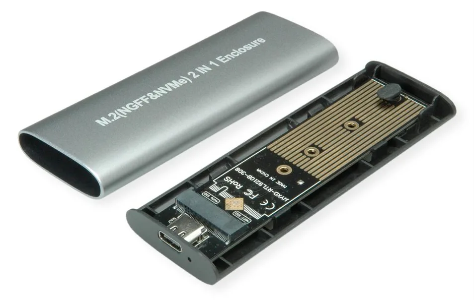 VALUE Speichergehäuse - externer Typ - M.2 - M.2 NVMe Card - USB 3.2 (Gen 2), Ansicht 3