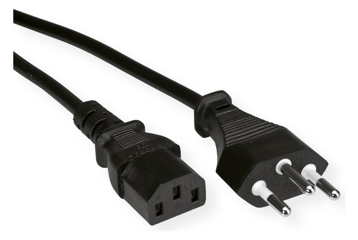 VALUE Stromkabel - T12 (M) zu power IEC 60320 C13