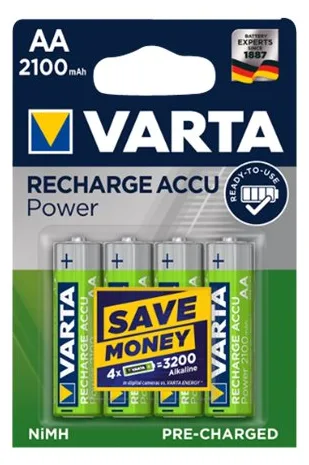 Varta Batterie 4 x AA / HR6 - NiMH - (wiederaufladbar), Ansicht 2