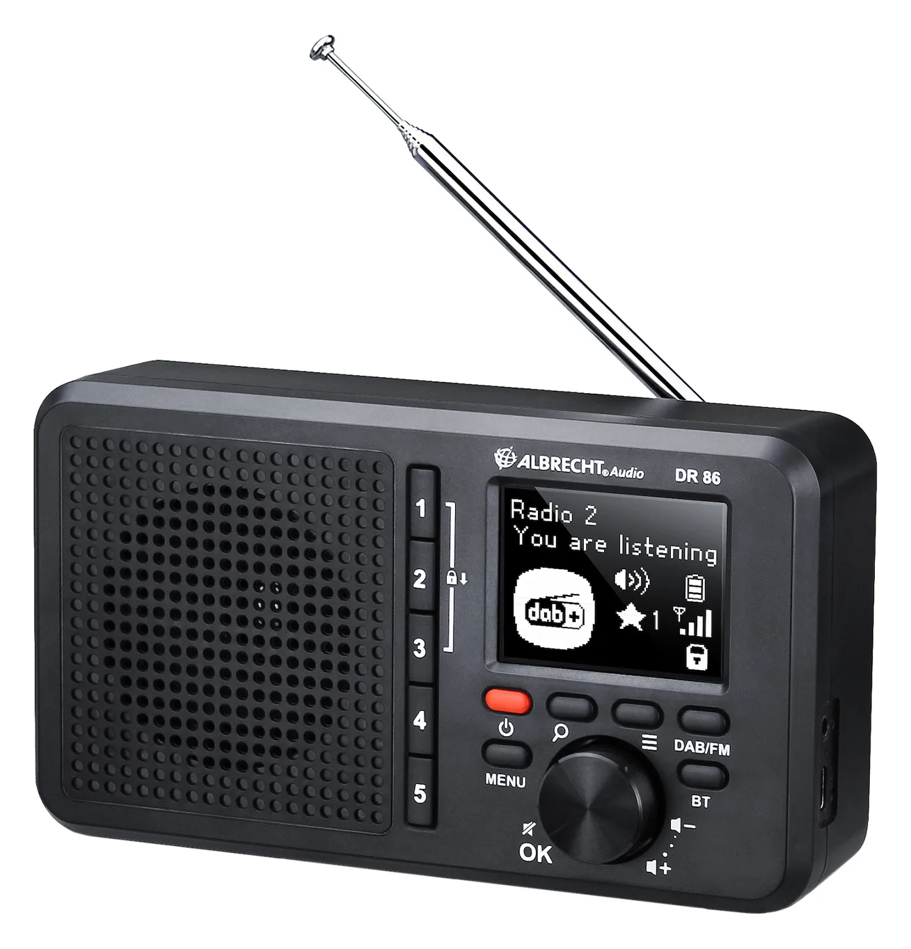 Albrecht DR 86 - Tragbares DAB-Radio, Ansicht 4