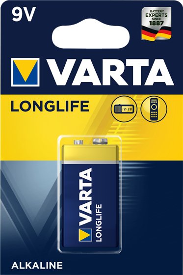 Varta Longlife 04122 - Batterie 9V - Alkalisch von LumaTech