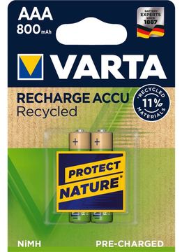 Varta Recharge Accu Recycled 56813 - Batterie 2 x AAA - NiMH - (wiederaufladbar) von LumaTech