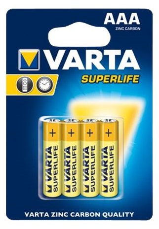 Varta Superlife - Batterie 4 x AAA - Kohlenstoff