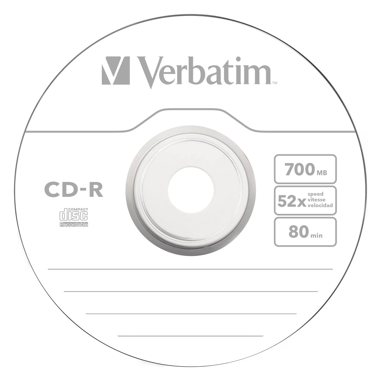 Verbatim 100 x CD-R - 700 MB (80 Min) 52x, Ansicht 3