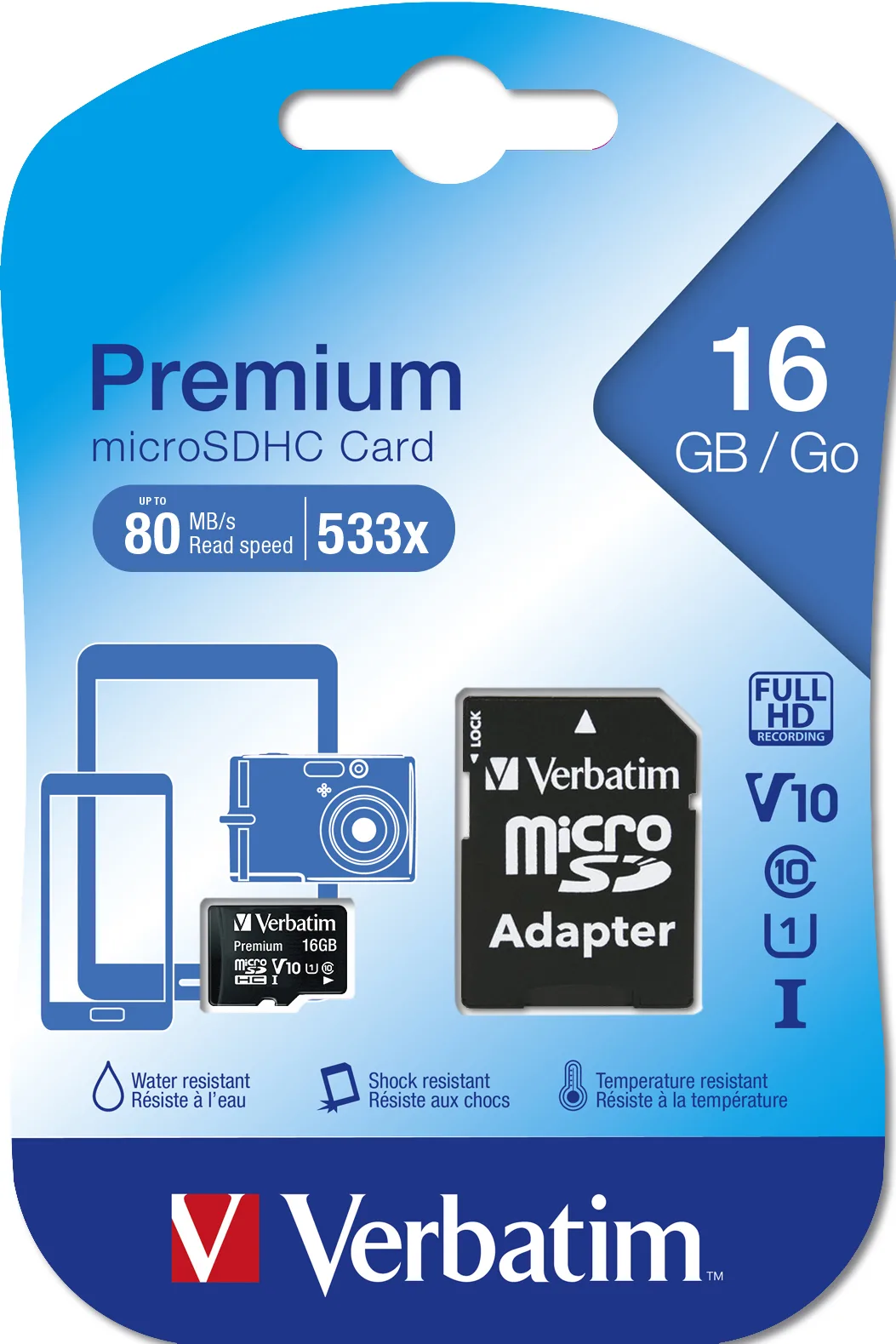 Verbatim Flash-Speicherkarte (microSDHC/SD-Adapter inbegriffen), Ansicht 2