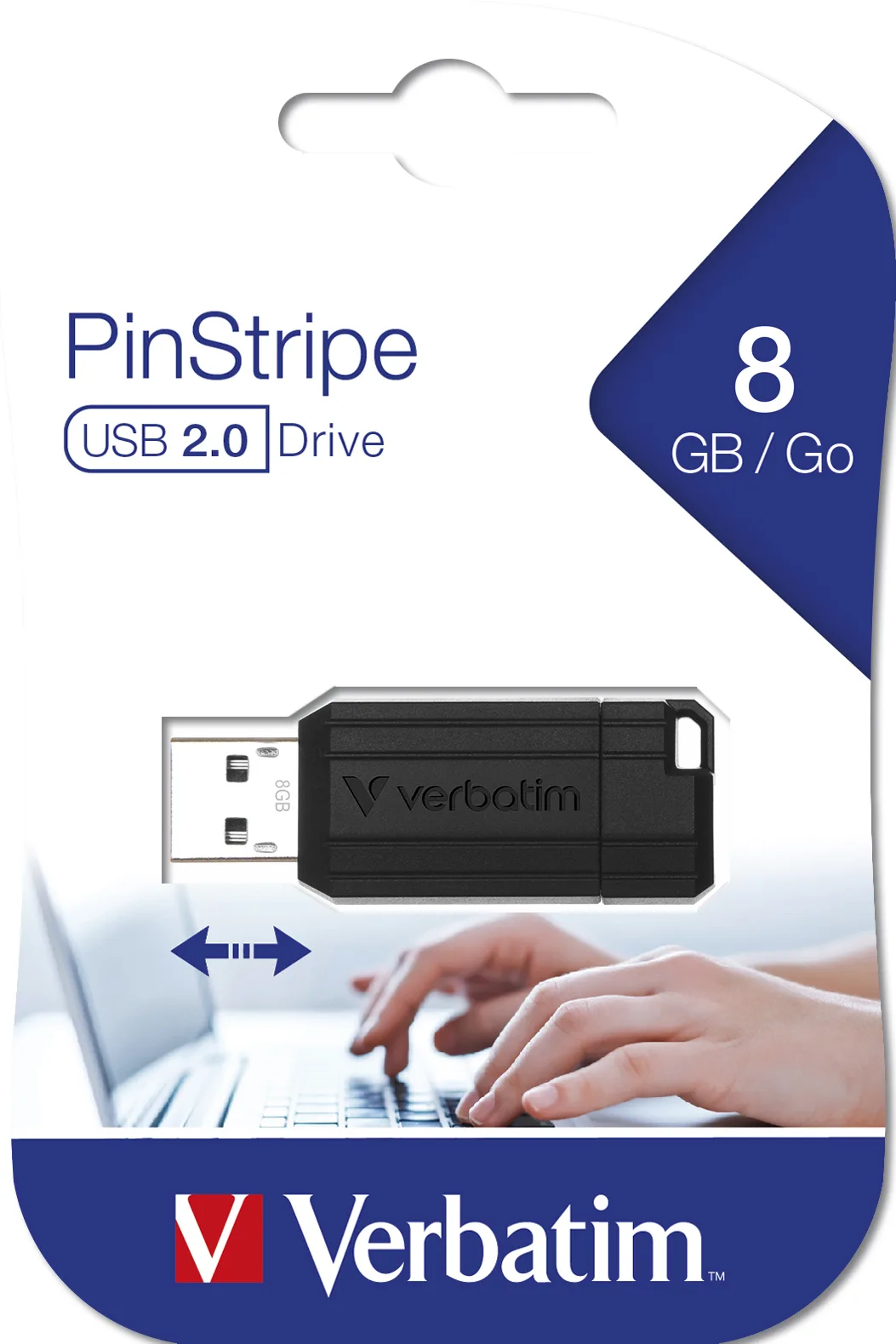 Verbatim PinStripe USB Drive - USB-Flash-Laufwerk - 8 GB, Ansicht 3