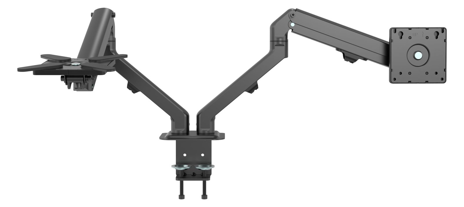 Vision VFM-DAD/4 - Befestigungskit - einstellbarer Arm - für 2 Displays zwischen 17 und 27 - Aluminium, Stahl