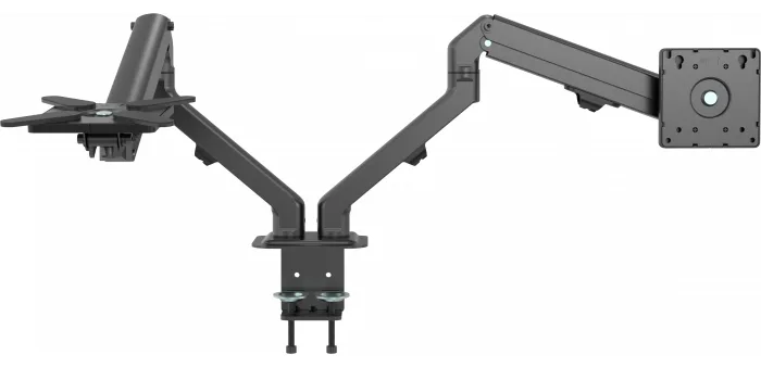 Vision VFM-DAD/4 - Befestigungskit - einstellbarer Arm - für 2 Displays zwischen 17 und 27 - Aluminium, Stahl, Ansicht 2