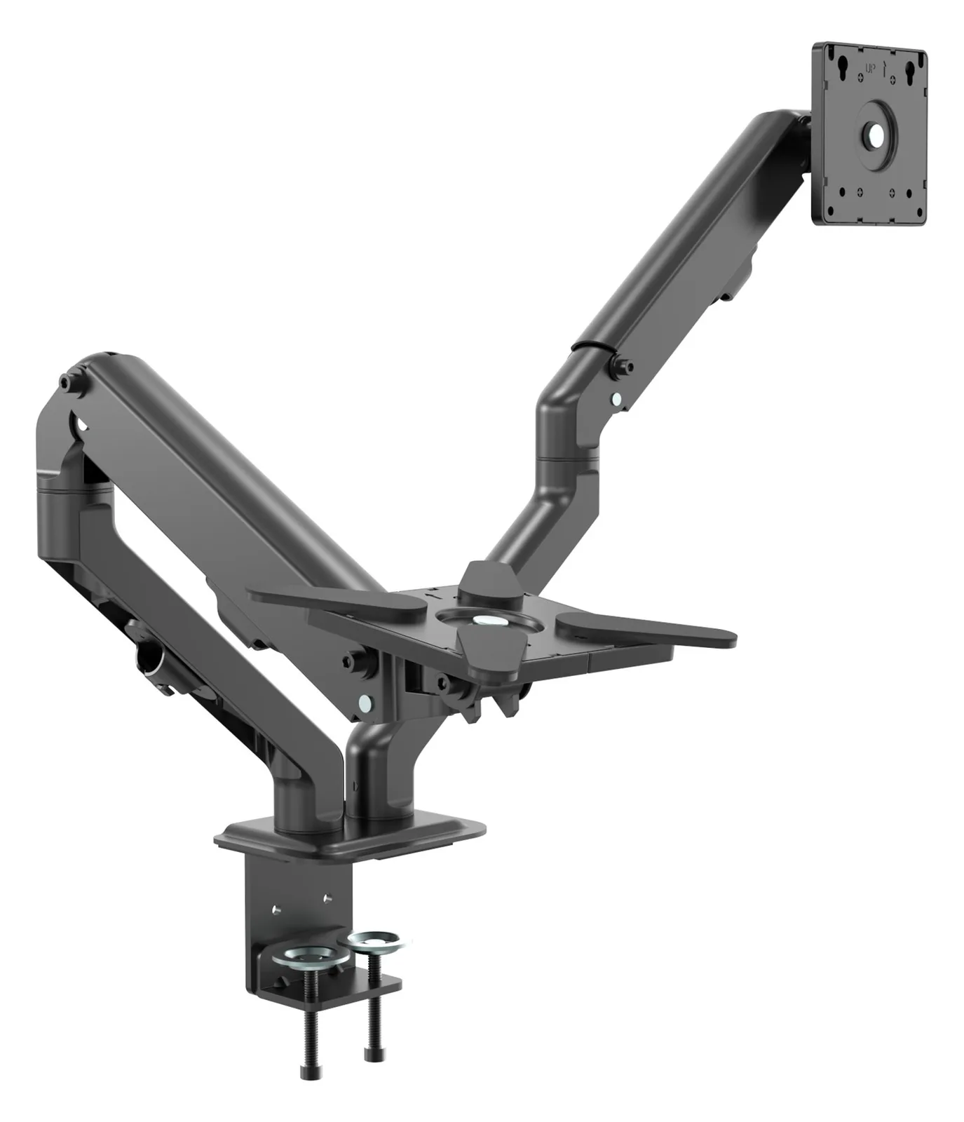 Vision VFM-DAD/4 - Befestigungskit - einstellbarer Arm - für 2 Displays zwischen 17 und 27 - Aluminium, Stahl, Ansicht 4