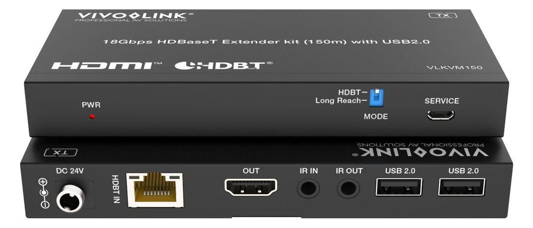 VivoLink HDBaseT KVM kit 150m with USB 2.0 - 18 Gbps von LumaTech