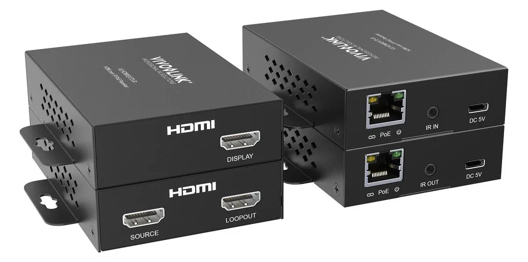 VivoLink HDMI over IP/PoE Receiver 150m. Max resolution - TCP/IP - Power over Ethernet, Ansicht 3