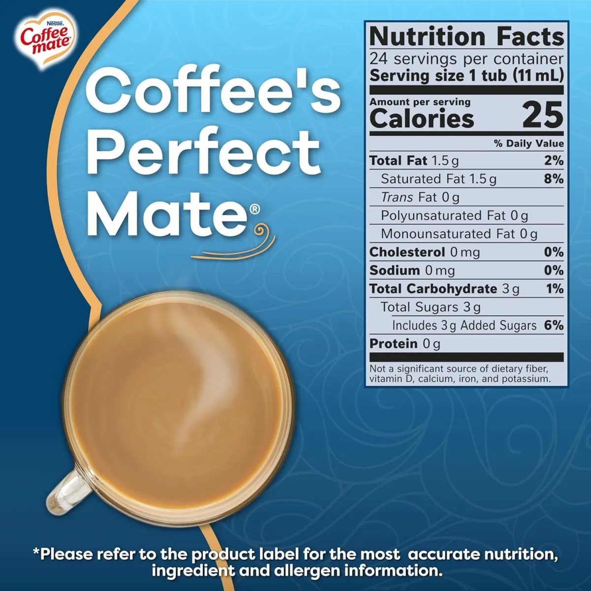 Nestlé Coffee-Mate French Vanilla Flüssige Kaffeesahne (24x11ml) US-Import! — Bild 2