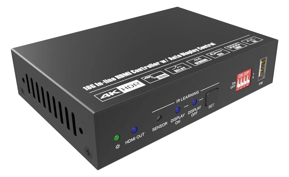 VivoLink VLHDMICTL1-MME - Schwarz - Metall - USB Typ-A - RS-232 - 110 - 230 V - Extern, Ansicht 3