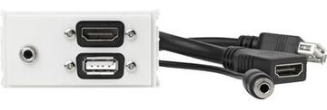 VivoLink WI221281 - HDMI + USB A + 3,5mm - USB 2.0 - Weiß - 20 g - 173 mm - 107 mm von LumaTech