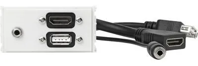 VivoLink WI221281 - HDMI + USB A + 3,5mm - USB 2.0 - Weiß - 20 g - 173 mm - 107 mm, Ansicht 2