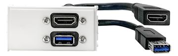 VivoLink WI221295 - HDMI + USB A - 2 Modul(e) - USB 3.2 Gen 1 (3.1 Gen 1) - Weiß - 20 g - 173 mm von LumaTech