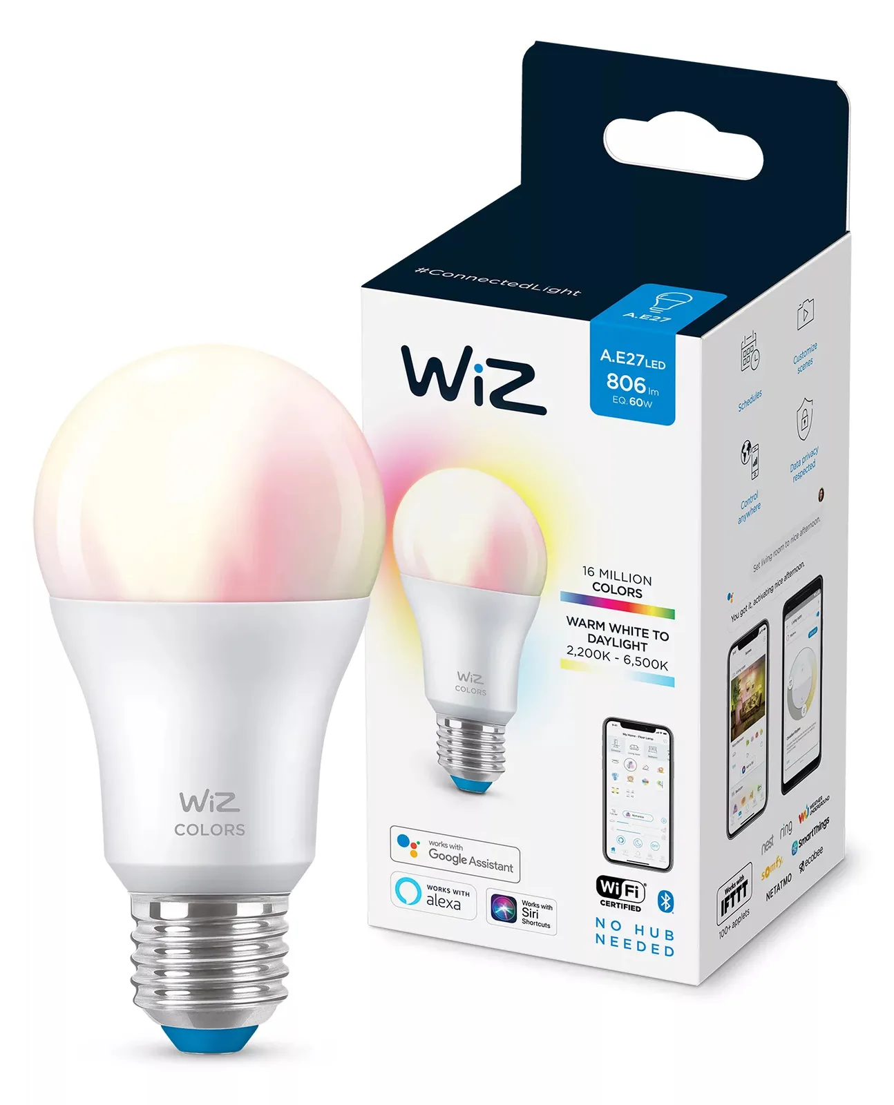 WIZCONNECTED Smart Home WLAN LED-Lampe E27 farbig, Ansicht 2