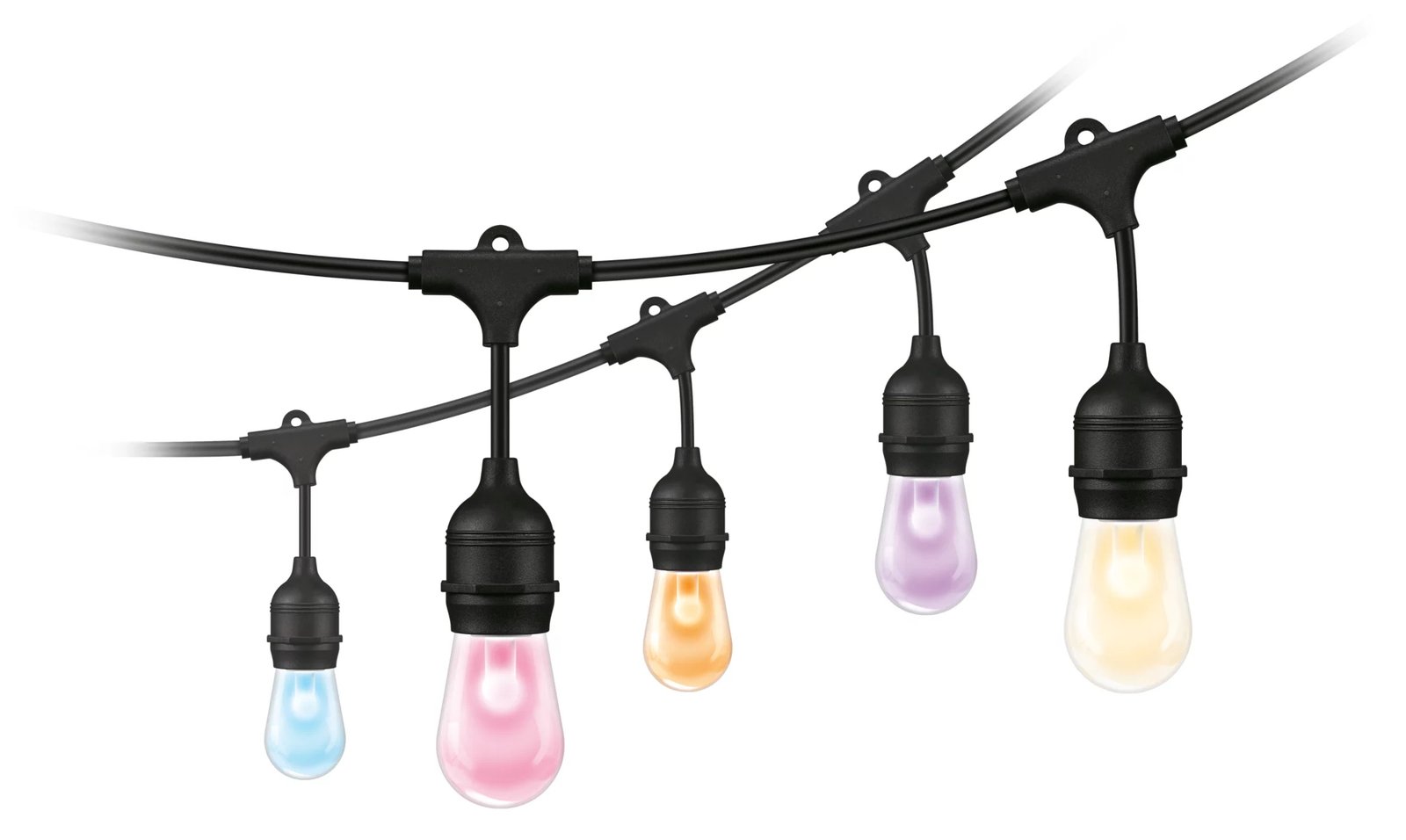 WIZCONNECTED WiZ Lichterketten - Intelligente Strangleuchte - WLAN - Schwarz - LED - Kunststoff