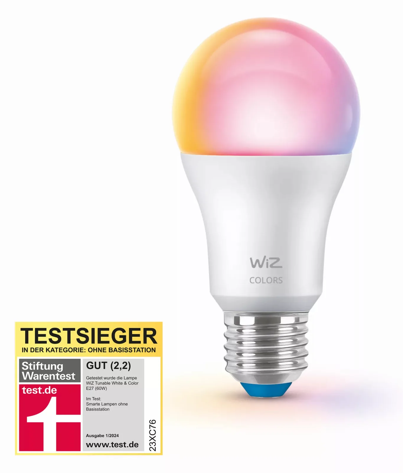 WIZCONNECTED WiZ White&Color E27 Standardform Tunable matt Einzelpack[Energieklasse F], Ansicht 2