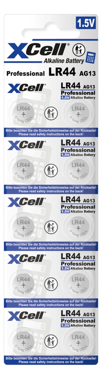 XCell Knopfzelle LR 44 10 St. Alkali-Mangan - Batterie - LR 44/V13GA, Ansicht 2