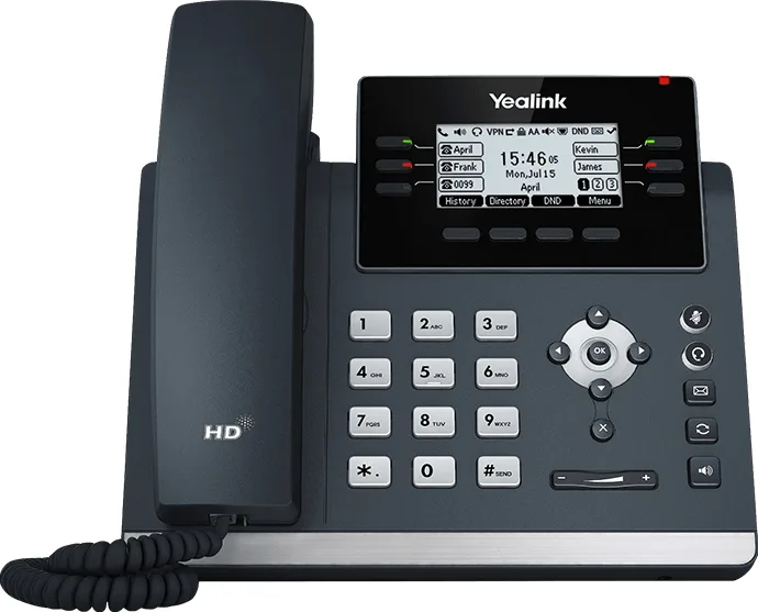Yealink SIP-T42U - VoIP-Telefon mit Rufnummernanzeige, Ansicht 2