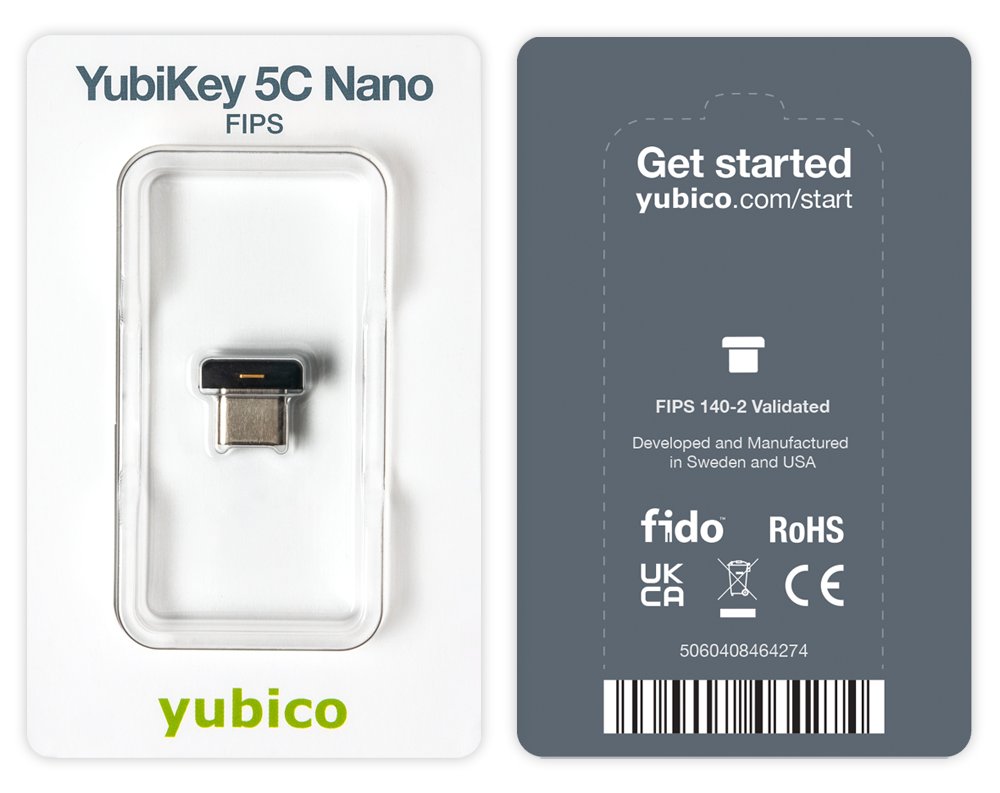 YUBICO YubiKey 5C Nano - USB-C Sicherheitsschlüssel
