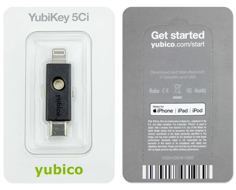 YUBICO YubiKey 5Ci - USB-C/lightning security, Ansicht 4