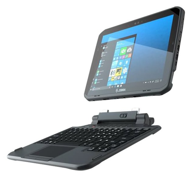 Zebra 2-in-1 - Tastatur - mit Touchpad, ausziehbarer integrierter Griff