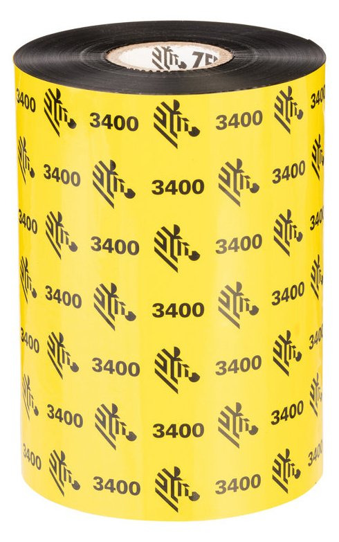 Zebra 3400 Wax/Resin - Schwarz - 131 mm x 450 m