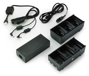 Zebra 3-Slot Battery Charger Connected via Y Cable - Batterieladegerät - Ausgangsanschlüsse: 3 - Großbritannien von LumaTech