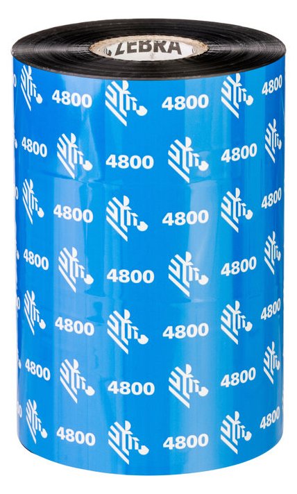 Zebra 4800 - 12er-Pack - Schwarz - 110 mm x 450 m