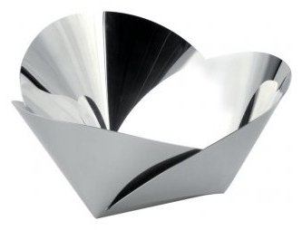Alessi ABI03 Korbschale aus Edelstahl Silber 8.5 x 23 3.5 cm