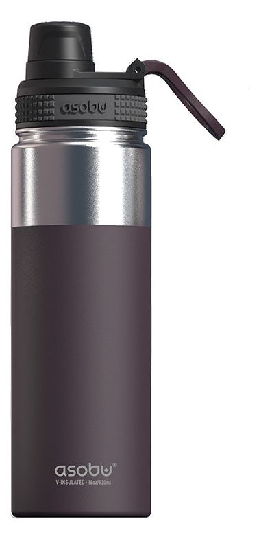 Asobu Alpine Flask - 530 ml - Wandern - Burgund - Edelstahl - Erwachsener - Mann/Frau