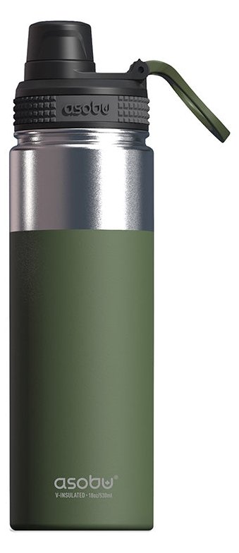 Asobu Alpine Flask - 530 ml - Wandern - Grün - Edelstahl - Erwachsener - Mann/Frau