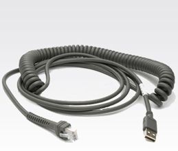 Zebra USB-Kabel - USB - 2.7 m - gewickelt - für Symbol LS2208, LS4208, LS4278 von LumaTech