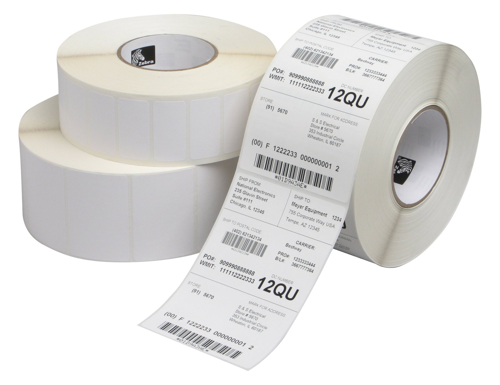 Zebra Z-Perform 1000T - Papier - permanenter Klebstoff - unbeschichtet - 39 x 25 mm 50000 Etikett(en) (10 Rolle(n)