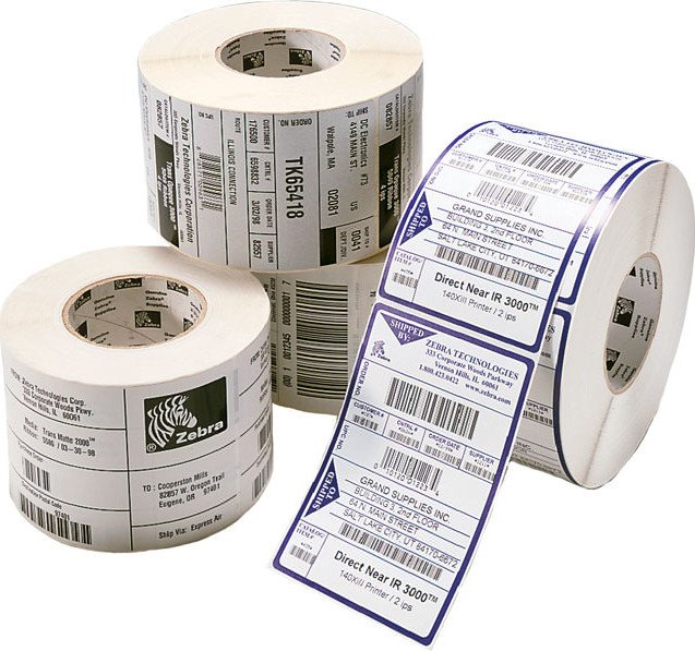 Zebra Z-Select 2000T - Matt - permanenter Acrylklebstoff - beschichtet - perforiert - weiß - 102 x 76 mm 11160 Etiketten von LumaTech